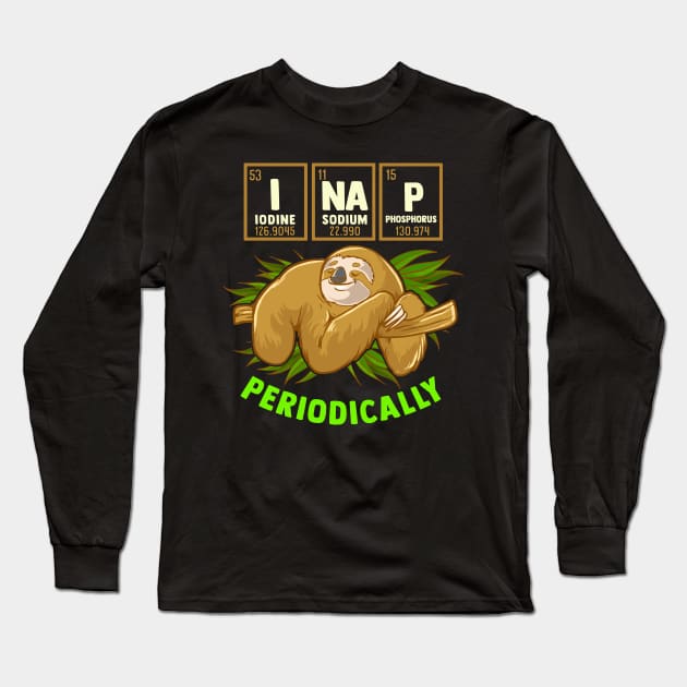 I Nap Periodically Sloth Long Sleeve T-Shirt by LIFUA